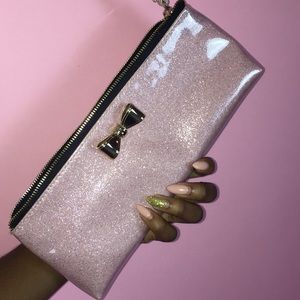 Pink Bow wristlet